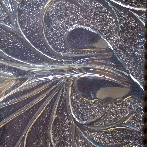 TREE OF LIFE VINTAGE INDIANA SERVING PLATE, CLEAR CUT GLASS - Picture 4 of 7